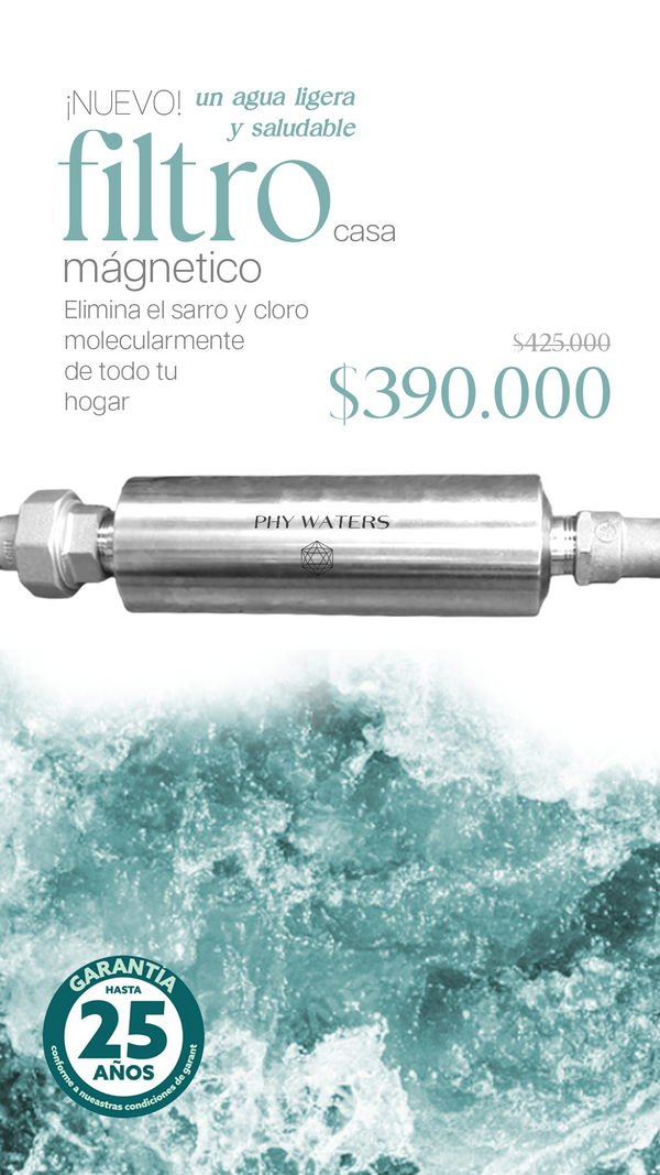 Filtro Antisarro Magnético Industrial/Doméstico 1 Tesla | Ablandador de Agua Dura 3/4”