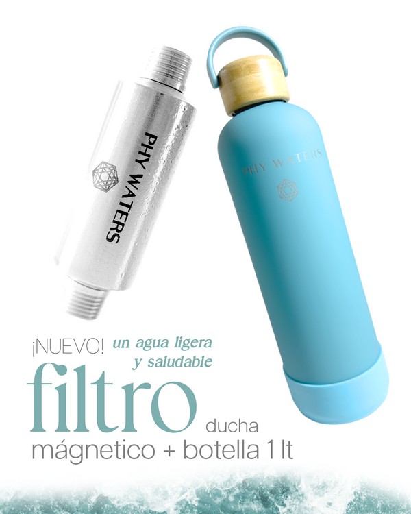 Filtro ducha magnetico + Botella magnetica 1 lt